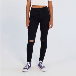 Black BDG Twig jeans with knee holes
